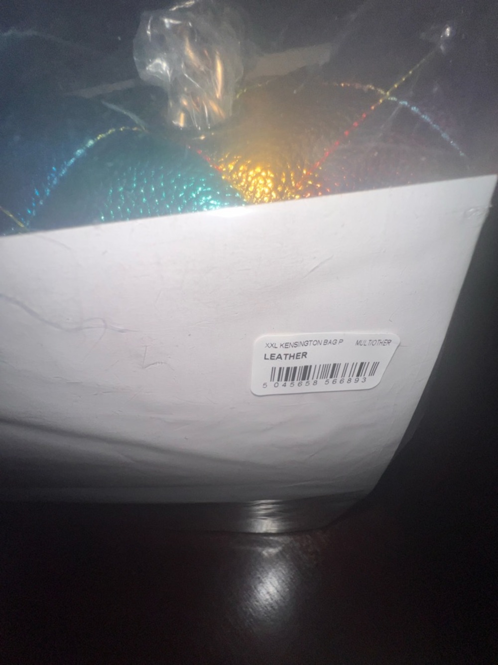 Kurt Geiger XXL Rainbow Multicolor Leather Chain Shoulder Bag NWT - Picture 8 of 17